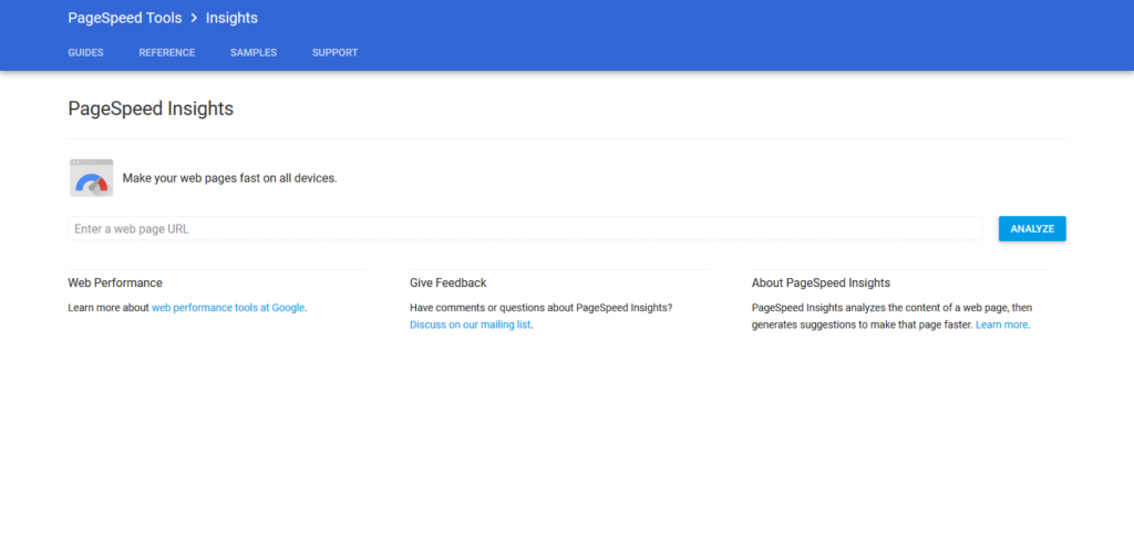 Google PageSpeed Insights screenshot
