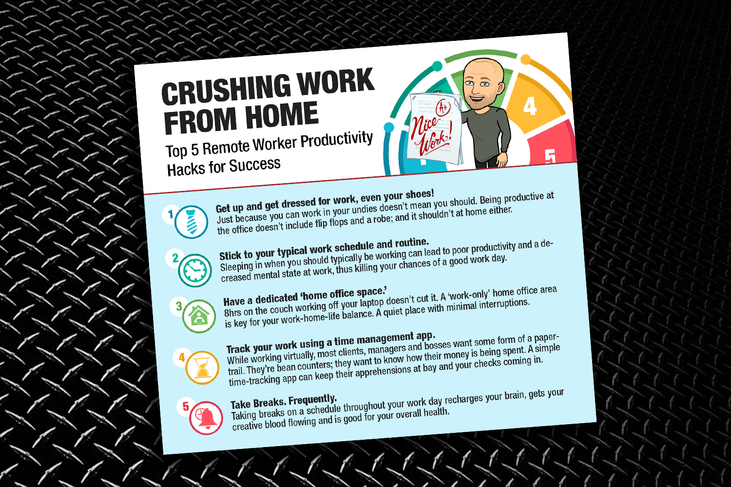 Remote Worker Info Graphic Design