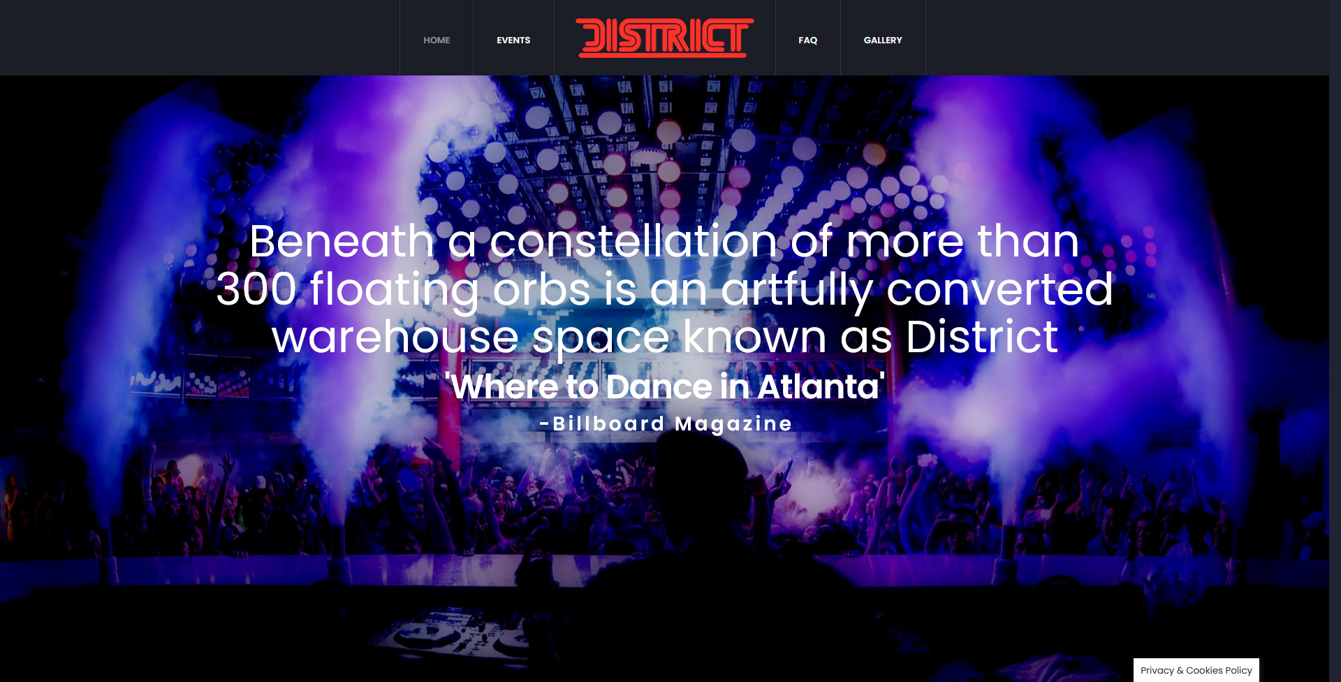 DistrictAtlanta.com Site Design