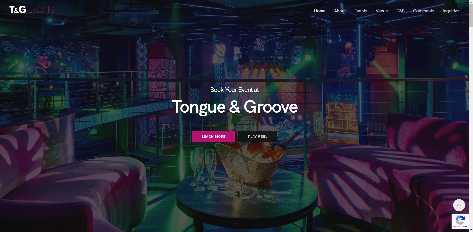 Tongue & Groove Events 2022 Site Design
