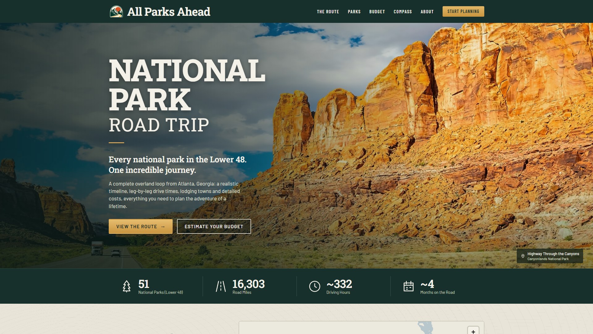 All Parks Ahead homepage