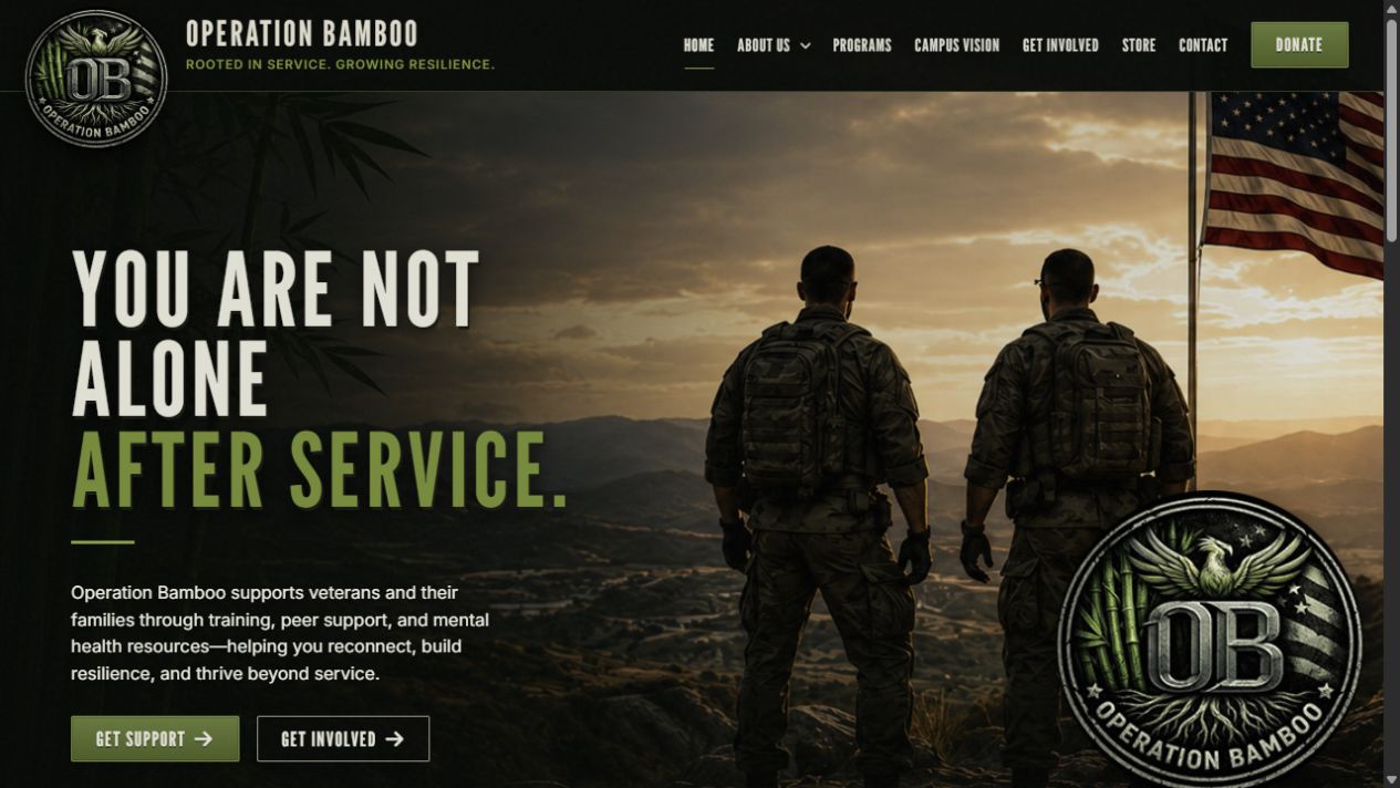 operationbamboo.com homepage