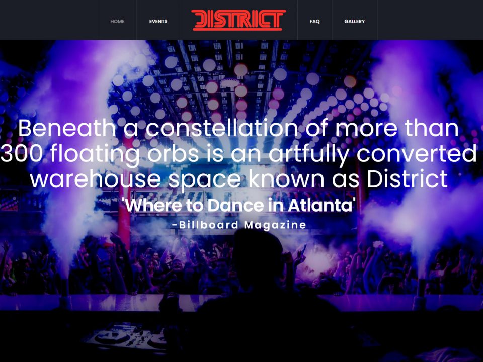 DistrictAtlanta.com Site Design