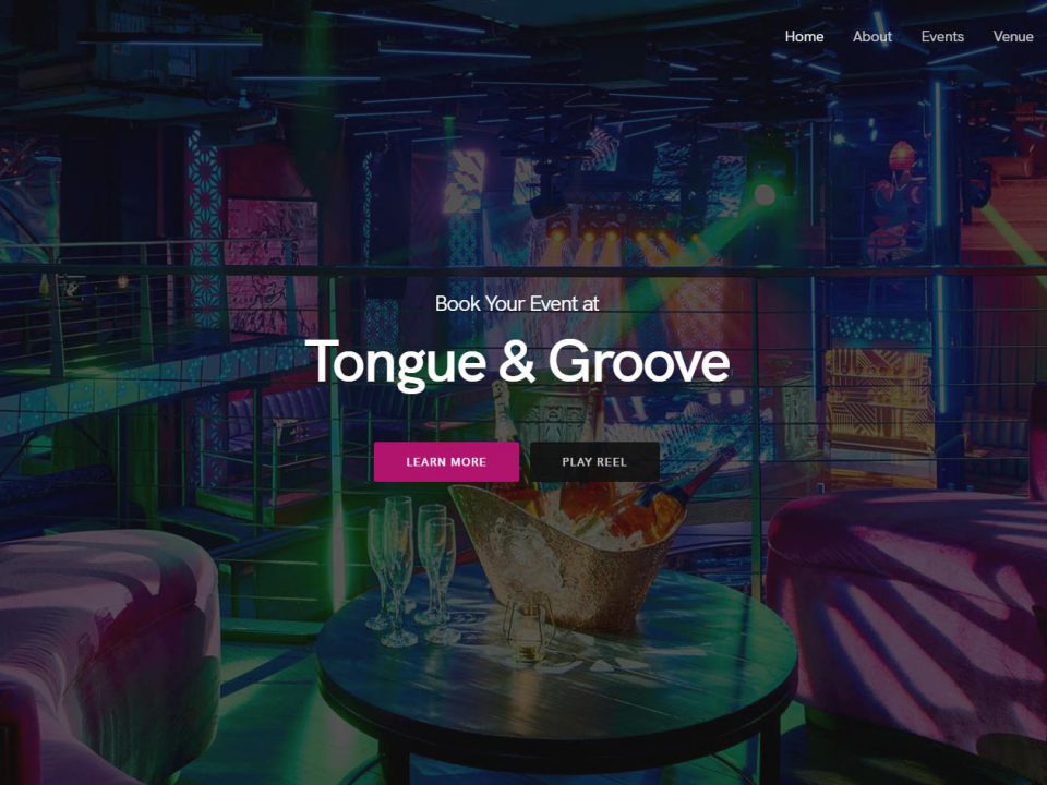 Tongue & Groove Events 2022 Site Design